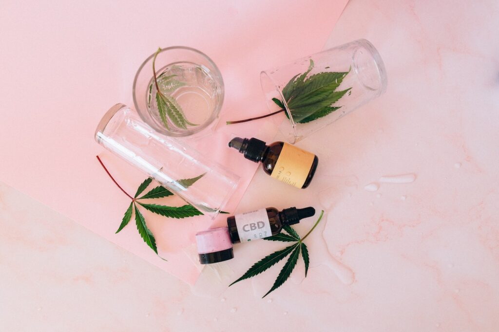 a collection of CBD products